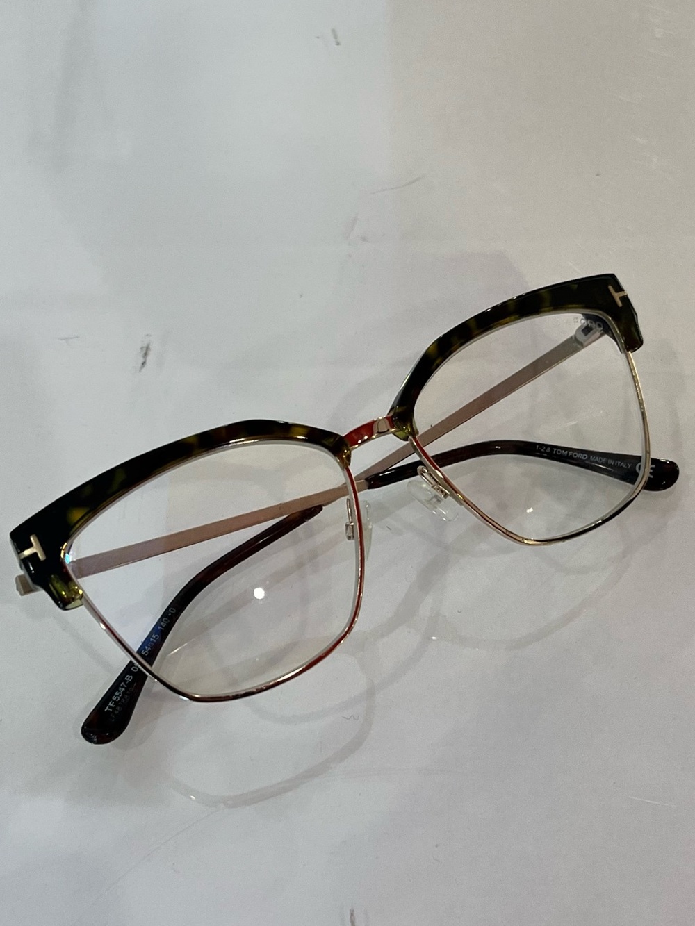 TOM FORD TF 5547-B 052 HAVANA GOLD AUTHENTIC EYEGLASSES 54-15-140 - Picture 7 of 9